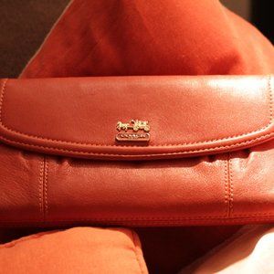 COACH - Orange Wallet.  Mint Condition.